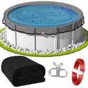24FT Pool Leaf Net Cover Round Pool Net Cover for Above Ground Pool