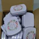 24 Pcs Wedding Mint Tins Bulk Small Tin Box with Lids Mini Rectangle Empty Hinged Tins Wedding Favor Thank You for Celebrating with Us Gifts for Bridal Shower Favor for Storage Candies Key Earring