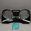 EasyGo Badminton Set, with Net, 4 Racket, 4 Birdies, Portable Storage Box, for Backyards, Outdoor Games, Yard Games