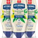 Hellmann's Vegan Dressing and Spread Vegan 3 Ct for a Rich, Creamy Plant-Based Alternative to Mayo Same Great Taste, Plant Based, Free From Eggs 11.5 oz, No BB Date