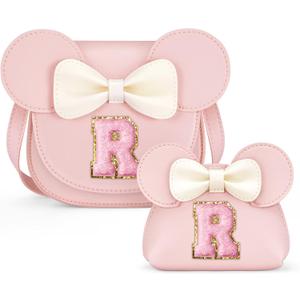 2 x Toddler Purse Gifts for Girls, Little Girl Purse Kids Wallet Crossbody Bag, Birthday Gifts for 3 4 5 6 7 8 Year Old Girl (R, Pink)