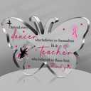 Dancer Teacher Appreciation Gifts for Women Acrylic Graduation Thank You Teacher Gift from Student End of Year Present for Office Desk Decor Paperweight Keepsake