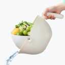2-1 Colander for Kitchen-washing bowl for food-fruit -fruit and vegetable washing bowl(Cream White)