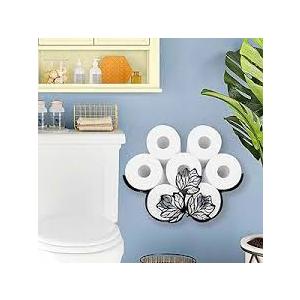 Wigag Leaves Decorative Toilet Paper Holder for 8 Rolls, Bathroom Toilet Paper Storage Wall Mount & Free Standing, Funny Tissue Holder Bathroom Storage Accessories 