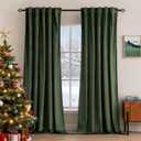 MIULEE Velvet Curtains 96 inches 2 Panels - Luxury Blackout Curtains for Bedroom Living Room Thermal Insulated Super Soft Window Drapes Rod Pocket & Back Tab, Olive Green, W52 x L96 inches