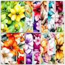 PARTH IMPEX 12 Pack Decorative Floral File Folders, 1/3 Cut Tab with Assorted Positions, Letter Size Paper Holders (9.75 x 11.75) Matte Finish Laminated, Cute Fancy Folder for Office School Work