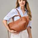 CHUNLI Trendy Satchel Bags for Women Luxury PU Leather Purses Work Tote with Top Handle Large Capacity Shoulder Bag