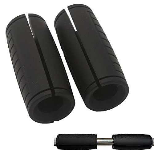 qibylift Pull Up Thick Bar Adapter, Weight Grips Bar Fit for Standard Barbell - Dumbell Handles, Silicone Rubber Barbell Grips for Weight Lifting Cable Attachments & Fitness Training (Black)