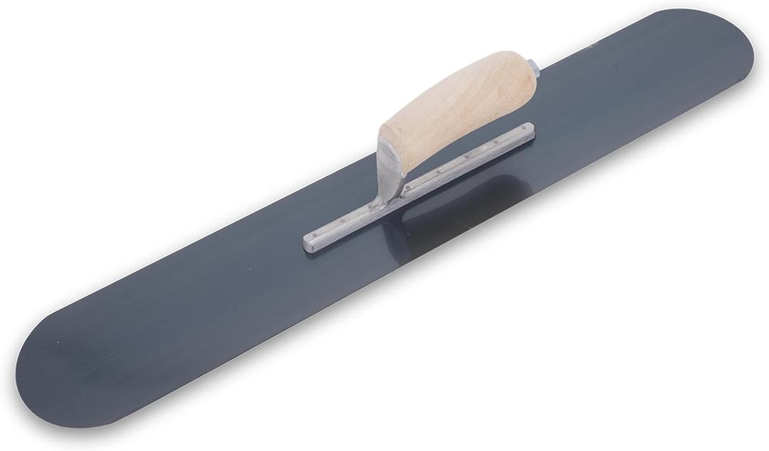 MARSHALLTOWN Fully Rounded Trowel, 24-Inch by 4-Inch Exposed Rivet Blue Steel Blade, Made In The USA SP24BR8