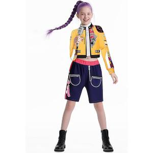Girls Pop Singer Costume Halloween Cosplay Stage Clothes Matching Outfits For Kids Party Size Name: 130cm-7~8yers