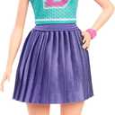 Barbie Fashionistas Doll #232 with Red Hair, Wearing Sporty B Jersey Top and Pleated Purple Skirt with Watch and Sneakers