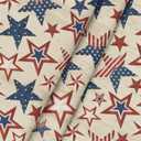Horaldaily 4th of July Round Tablecloth 7070 Inch Round, Patriotic Memorial Day Blue Red Star Independence Day Washable Table Cover for Party Picnic Dinner Decor