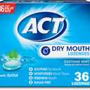 2 x ACT Dry Mouth Lozenges with Xylitol, Soothing Mint, 36 Lozenges