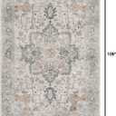 GENIMO 6x9 Washable Area Rugs for Living Room, Non Slip, Gray Beige