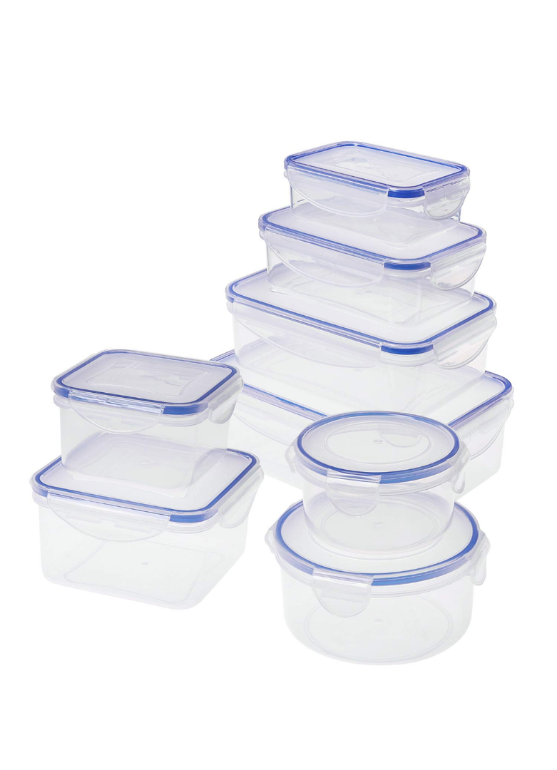 Food Storage Containers with Lids Airtight, Plastic Food Container Set, SIKITUT Airtight Storage Containers(8 Pack) for Home, Kitchen, Leak Proof, BPA-Free