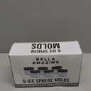 PREMIUM Ice Ball Molds (6-Pack), BPA Free 2.5 Inch Ice Spheres. Slow Melting Round Ice Cube Maker for Whiskey and Bourbon (Black)