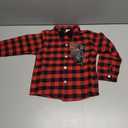 siliteelon Toddler Baby Boys Plaid Flannel Shirt Long Sleeve Button Down Shirts, Toddler 1/2 Years Old