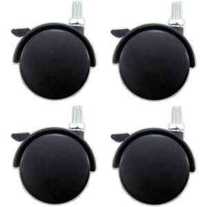 Hnfshop 4pcs/Set Furniture Swivel Casters/Wheel w/Threaded Stem for Replacement Part (Dia 1.5 inches w/Out Brake)