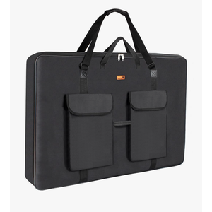 Art Portfolio Bag 36 x 48, Waterproof Artist Carrying Bag Soft Side Sturdy with Strap, Heavy Duty Storage for Artwork Drawing Canvas Poster,(Black)