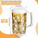 Mifoci 30 Pcs Plastic Beer Mug 20 Oz/600ml, Clear Beer Stein with Handle, approx. 20 oz/ 680 ml
