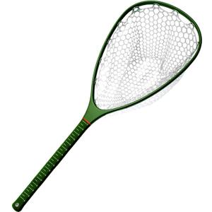 Aventik Fly Floating Fishing Net Carbon Fiber Landing Trout Net Light Weight Clear Rubber Ghost Net Catch & Release (ONLY Long Handle Green Net)