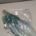 Faux Pampas Grass Decor 17.7 Inch 30pcs, Pompas Grass Flower Arrangement and Vase Filler Artificial Pampas Grass Short Decor for Boho Home Wedding Decoration (Gradient Blue)