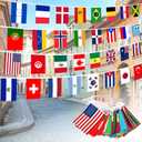 200 Countries String Flag  184Ft World Flag Banner for World Cup Party Decorations, Sports Clubs, Classrooms, Bars, and Festivals  International Bunting for Global Celebrations