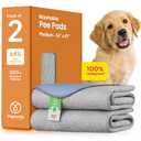 IMPROVIA® Reusable Puppy Pad – Waterproof, Extra-Absorbent, Washable Pee Pad for Dog Training, Whelping, & More – Protect Your Floors & Pet with Quick-Drying Potty Pad (Paws & Hearts, Medium 36"x41")