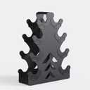 Dumbbell Rack, Stand Only, No Install Needed Small Weight Rack with Dumbbell Protector Edge,Suitable for Rubber-Coated Dumbbells, 1 lbs to 10 lbs (4 Tier)