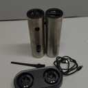 Salt and Pepper Grinder Set Electric,Rechargeable Salt and Pepper Shakers Stainless Steel with USB C Dual Charging Base,Upgraded Large Capacity,Adjustable Coarseness,LED Light,Ideal for Mom