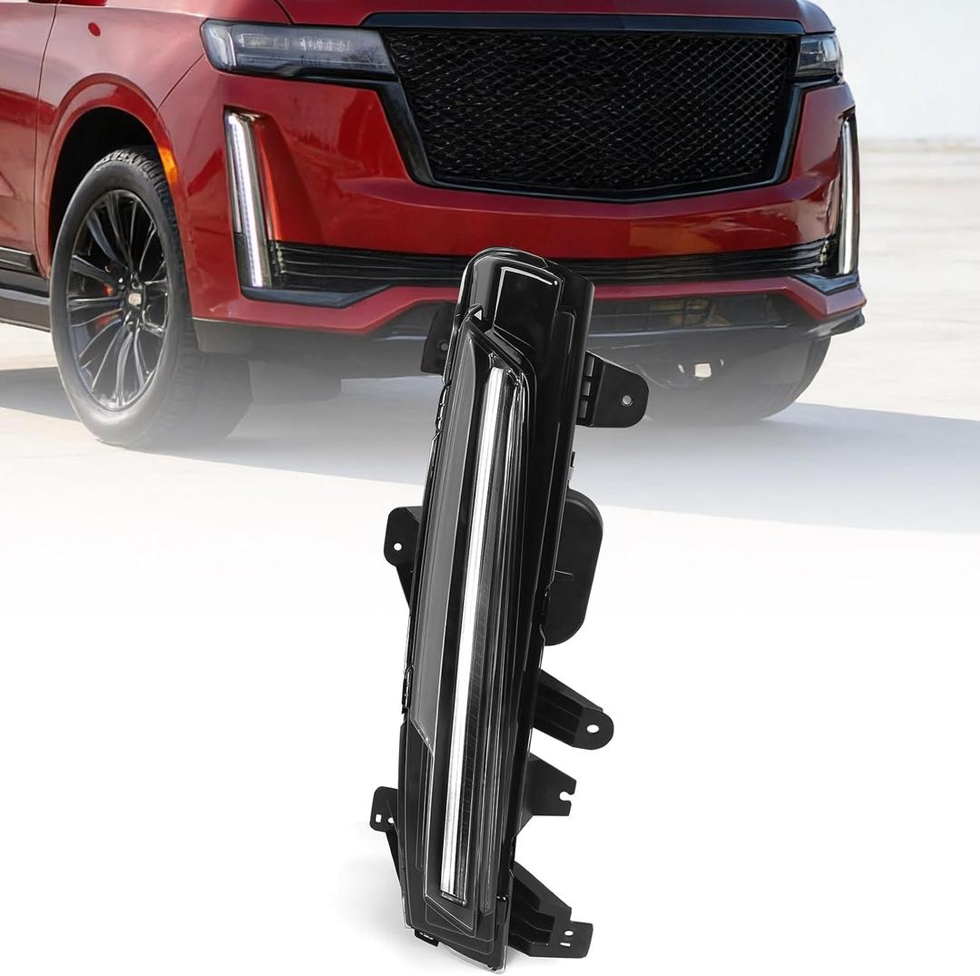 2021-2024 DRL Compatible with Cadillac Escalade Front Fog Light Daytime Running Light Turn Signal Lamp Right Passenger Side RH 85117443 GM2563121