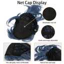 Blue Wig with Bangs Long Straight Blue Wig for Women Girls Heat Resistant Synthetic Hair for Cosplay Party Halloween Costume