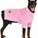 cyeollo Dog Sweater Knitwear Turtleneck Soft Knitwear Pullover Sweaters with Long Sleeves Warm Dog Clothes for Medium Dogs,Pink, XXL