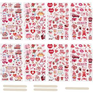 Valentines Stickers for Kids - 400PCS Cute Valentines Love Stickers for Cards Envelopes Craft Scrapbooking Valentine Day Party Favors Supplies for Girls Boys