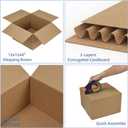 Hoikwo 12x12x8 Shipping Boxes Set of 15, Thin Brown Corrugated Cardboard Box for Small Business for Packaging Mailing Light Weight Items