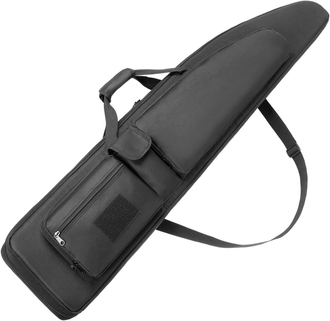 Double Rifle Case, 36 40 44 50Inch Soft Shotgun Case With Multiple Magazine Holder Pouches Accessory Bags.