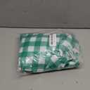 Tablecloth of Polyester -Fitted with Elastic, Water Proof, Washable, Fits for Table 36 x 60 Inch, Checked Green Design, for Indoor/Outdoor Kitchen and Picnic and More...