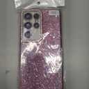 FABSPARK Case for Samsung Galaxy S25 Ultra,Glitter Crystal Diamond Rhinestone Sequin Shiny Bling Sparkly Glossy Luxury Electroplated,Aesthetic Cute Full Protection for Samsung Galaxy S25 Ultra,Pink