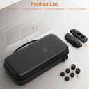 Travel Carrying Case for Nintendo Switch 2, Switch 2 Accessories with Console Protection Bundle, 2x Tempered Glass Screen Protectors, 2x Joy-Con Controller Cases, 6x Anti-Slip Thumb Grip Caps, All-in-One Travel Kit