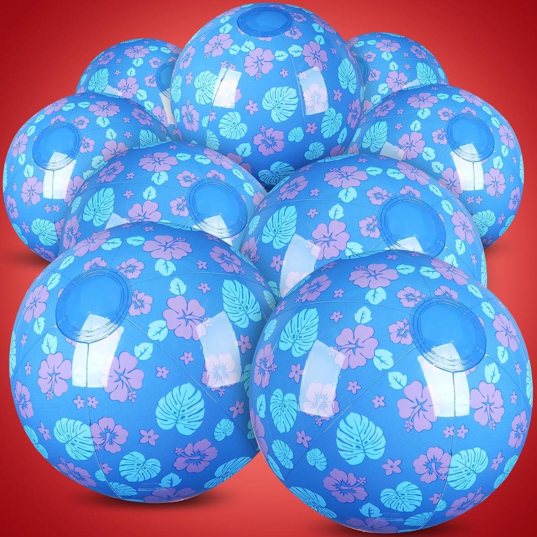 Leyndo 12 Pack Themed Beach Ball for Kids 7.87" Bulk for Summer Pool and Beach Game Gifts and Birthday Party Supplies and End of The Year Class Party Decorations Favor (Blue)