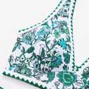 MOOSLOVER Women Bikini Sets Plunging High Waisted Swimsuit Whip Stitch 2 Piece Bathing Suits (Green, S)