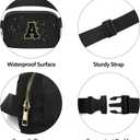 Birthday Gifts Christmas Personalized Gift for 4 5 6 7 8 9 10 11 12 13 14 Year old Girls Teen Sister Kid Initial Letter Fanny Pack Trendy Stuff Crossbody Bag Black Letter A
