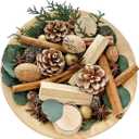 Apragaz Christmas Potpourri-Green Christmas Vase Filler with Cinnamon Sticks, Anise, Cedar Branches, Pine Cones Mix Potpourri, Home Decorations for House Xmas Bowl Filler Decor
