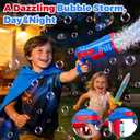 Zerhunt Bubble Gun Machine for Kids: 10,000+ Bubbles/Min Automatic Blower with LED Lights & Leak-Proof Design - Outdoor Summer Toy for Toddlers Ages 3+ - Birthday Easter Wedding Party Favors