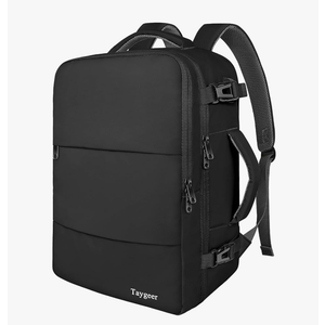 Taygeer Travel Laptop Backpack for Men Women, Airplane Approved Travel Backpack Suitcase with Usb Charging Port, Lightweight College 35l Luggage Bag 15.6inch Laptop Mochila Gifts for Business,Black