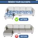 Stretch Couch Covers for L-Shaped Couch Cover & Sectionals with 3 seat Cushion Covers,Floral Print L Shaped Sofa Slipcovers,Washable Soft Wear-Resistant Sofa Protector for Pets