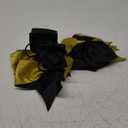 DEEKA 8PCS 8" Two Toned Large Glitter Cheer Bows Shiny Cheer Hair Bows Ponytail Holder Handmade for Cheerleader Girls Softball Sports -g Gold/Black (1 Count (Pack of 8))