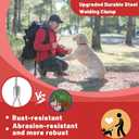 Dog Tie Out Cable 10/15/20/25/30FT Dog Run Cable Rosy Pink/Blue/Purple/Silver/Red/Green/YellowTie Out Cable for Large Dogs Heavy Duty for Outside Hold Large Dogs Up to 250LBS