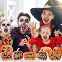 2 x MoDooris 6PCS Halloween Pumpkin Decor Wooden Tiered Tray Decor Halloween Table Sign Fall Pumpkin Freestanding Blocks Signs for Halloween Thanksgiving Fall Party Mantel Farmhouse Home Indoor Decoration
