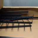 Belt Rack,Belt Display Organizer,Retail Rack for Belts Ties Bags
3-Tier Rolling Belt,42 storage hooks,mobile wheeled design,black metal rack for belts ties bags retail shop display